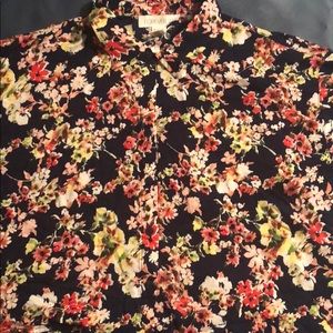 Navy Blue Floral Forever21 Croptop